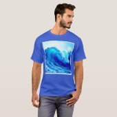 Krachtig ontwerp van de oceaangolfstoot t-shirt (Voorkant volledig)