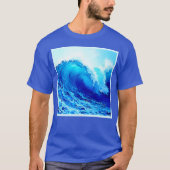 Krachtig ontwerp van de oceaangolfstoot t-shirt (Voorkant)