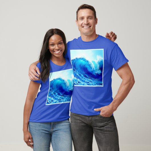 Krachtig ontwerp van de oceaangolfstoot t-shirt (Unisex)