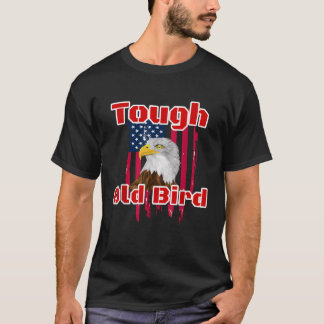 Krachtig oud vogelballetje Eagle American Flag Des T-shirt