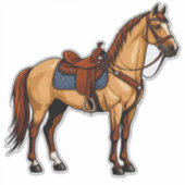 Krachtig Paard Sticker (Voorkant)