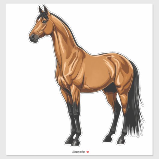 Krachtig Paard Sticker (Vel)
