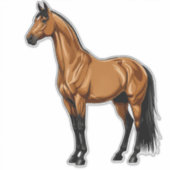 Krachtig Paard Sticker (Voorkant)