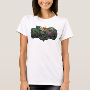 Krachtig Paars IERS EN TROTS Draagbare Kunst T-shirt