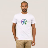 Krachtig Pagan Pentacle ontwerp T-shirt (Voorkant volledig)
