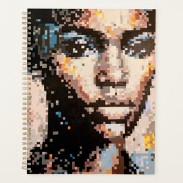 Krachtig pixelportret planner