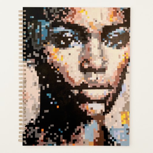 Krachtig pixelportret planner (Voorkant)