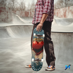 Krachtig Pop Art Hart & Comic Effecten, Retro Graf Persoonlijk Skateboard