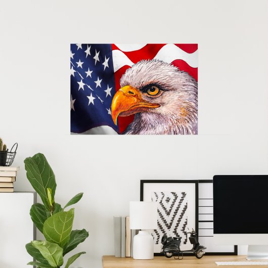 Krachtig Poster Bald Eagle (Thuiskantoor)