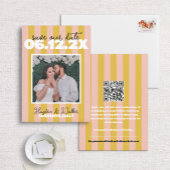 Krachtig preppy roze en geel in Italiaanse Rivièra Save The Date