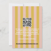 Krachtig Preppy Roze & Geel Italiaans Riviera-Geïn Save The Date (Achterkant)