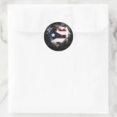 Krachtig Puerto Rico Ronde Sticker (Tas)