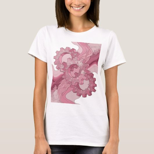 Krachtig Roze ABSTRACTE KUNST Statement Design T-shirt (Voorkant)