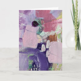 Krachtig roze en paarse abstract modernisme notitiekaartje