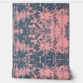 Krachtig Roze en Teal Abstracte Textuur Behang