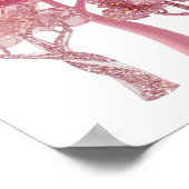 Krachtig Roze ROZE SIERADEN BOMEN Poster (Hoek)