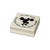 Krachtig Silhouette-terugzendadres voor werkout Rubberstempel (Stempel)