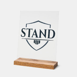 Krachtig “STAND” Inspirerend Christelijk Acryl Bord
