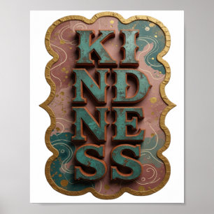 Krachtig Turquoise VRIENDELIJKHEID Modern Design Poster