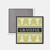 Krachtig woord voor motivatie - DANKBAAR Magneet (Voorkant / Achterkant)