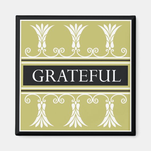 Krachtig woord voor motivatie - DANKBAAR Magneet (Voorkant)