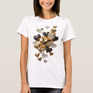 Krachtig Zilver HARTEN VAN GOUD EN GLAMOUR T-shirt