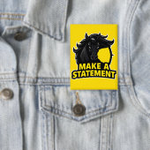 Krachtig zwart paard met motiverende tekst button (Insitu)