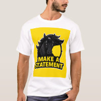 Krachtig Zwart Paard met Motiverende Tekst