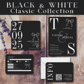 Krachtig zwart-wit monochroom modern hedendaags save the date