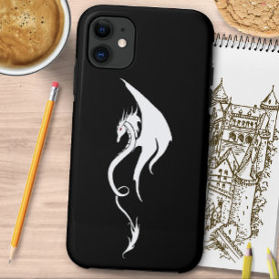 Krachtig zwart-wit tribal draak illustratie ontwer Case-Mate iPhone case