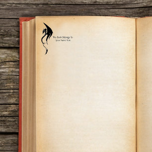 Krachtig zwart-wit tribal draak illustratie ontwer rubberstempel
