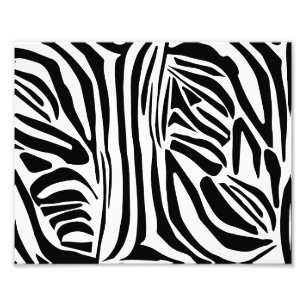 Krachtig zwart-wit zebraprintpatroon foto afdruk