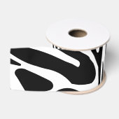 Krachtig zwart-wit zebraprintpatroon grosgrain lint (Spoel)