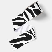 Krachtig zwart-wit zebraprintpatroon grosgrain lint (Achterkant)
