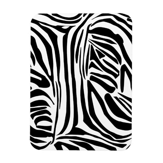 Krachtig zwart-wit zebraprintpatroon magneet (Verticaal)