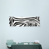 Krachtig zwart-wit zebraprintpatroon spandoek (Beurs)