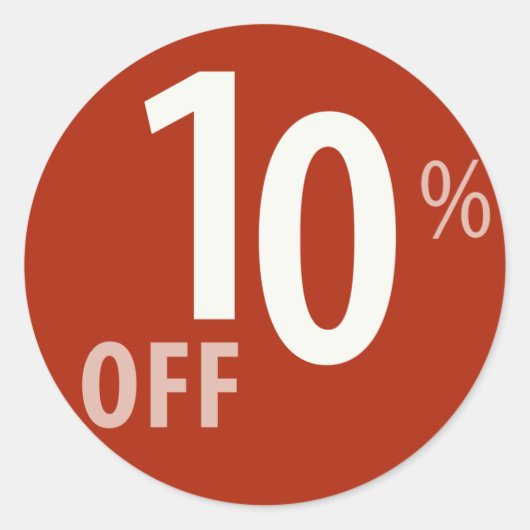 Krachtige 10% OFF SALE Sign - Sticker (Voorkant)