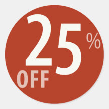 Krachtige 25% OFF SALE Sign - Sticker