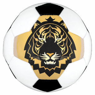 Krachtige Abstracte Tijger Illustratie Voetbal
