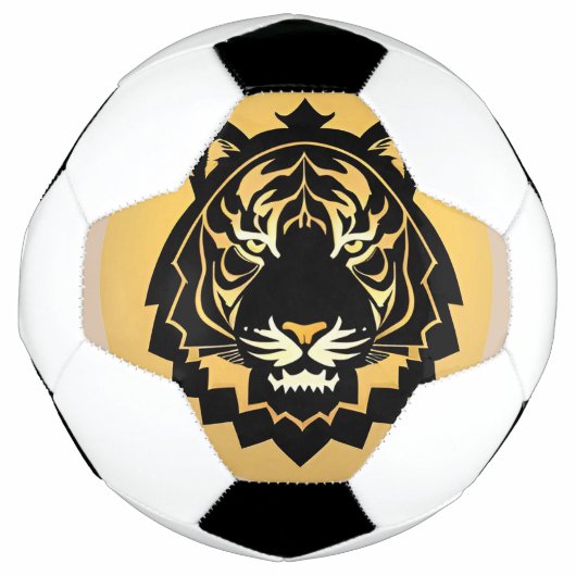Krachtige Abstracte Tijger Illustratie Voetbal (Voorkant)