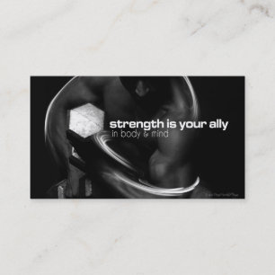 Krachtige afhandelingskaart voor training visitekaartje