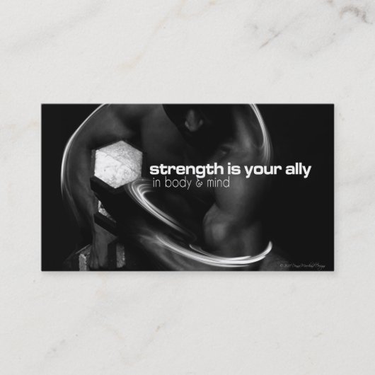 Krachtige afhandelingskaart voor training visitekaartje (Voorkant)