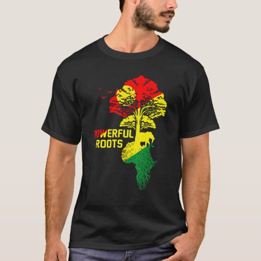 Krachtige Afrikaanse zwarte-geschiedenismaand Blm  T-shirt (Voorkant)