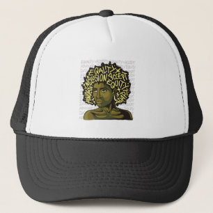 Krachtige Afro-kunst over gelijkheid en inclusie Trucker Pet