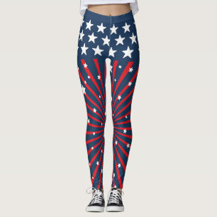 Krachtige Amerikaanse vierde juli patriottische st Leggings