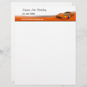 Krachtige auto custom briefhoofd (Voorkant / Achterkant)