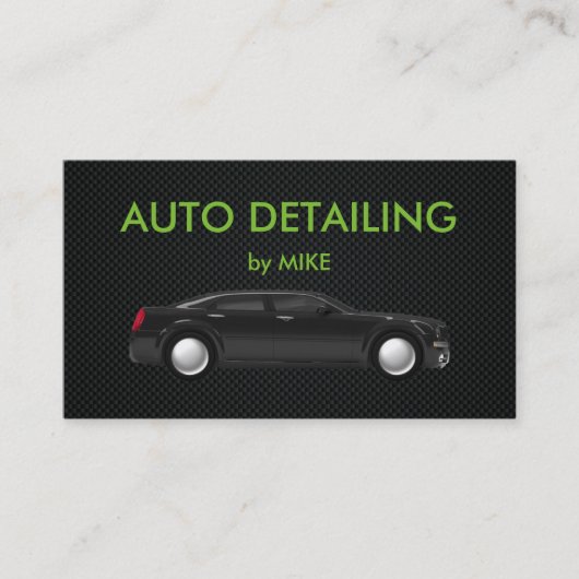 Krachtige Auto Detailing Visitekaartje (Voorkant)