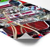 Krachtige automotor poster (Hoek)