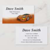 Krachtige autoverkoop en -service visitekaartje (Voorkant / Achterkant)