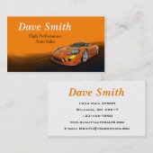 Krachtige autoverkoop en -service visitekaartje (Voorkant / Achterkant)